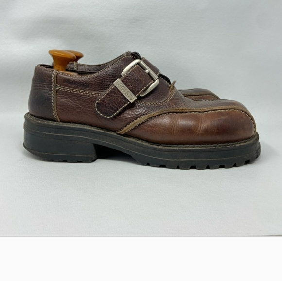 bed stu shoes, brown leather with chunky buckle strap size 10 - Picture 5 of 9